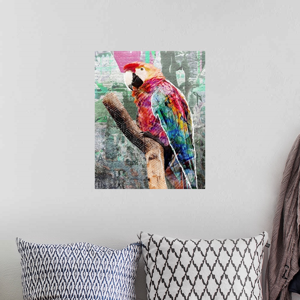 A bohemian room featuring Pop Art - Parrot