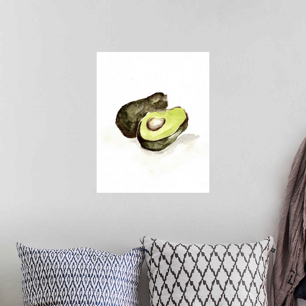 A bohemian room featuring Veggie Sketch Plain II - Avocado