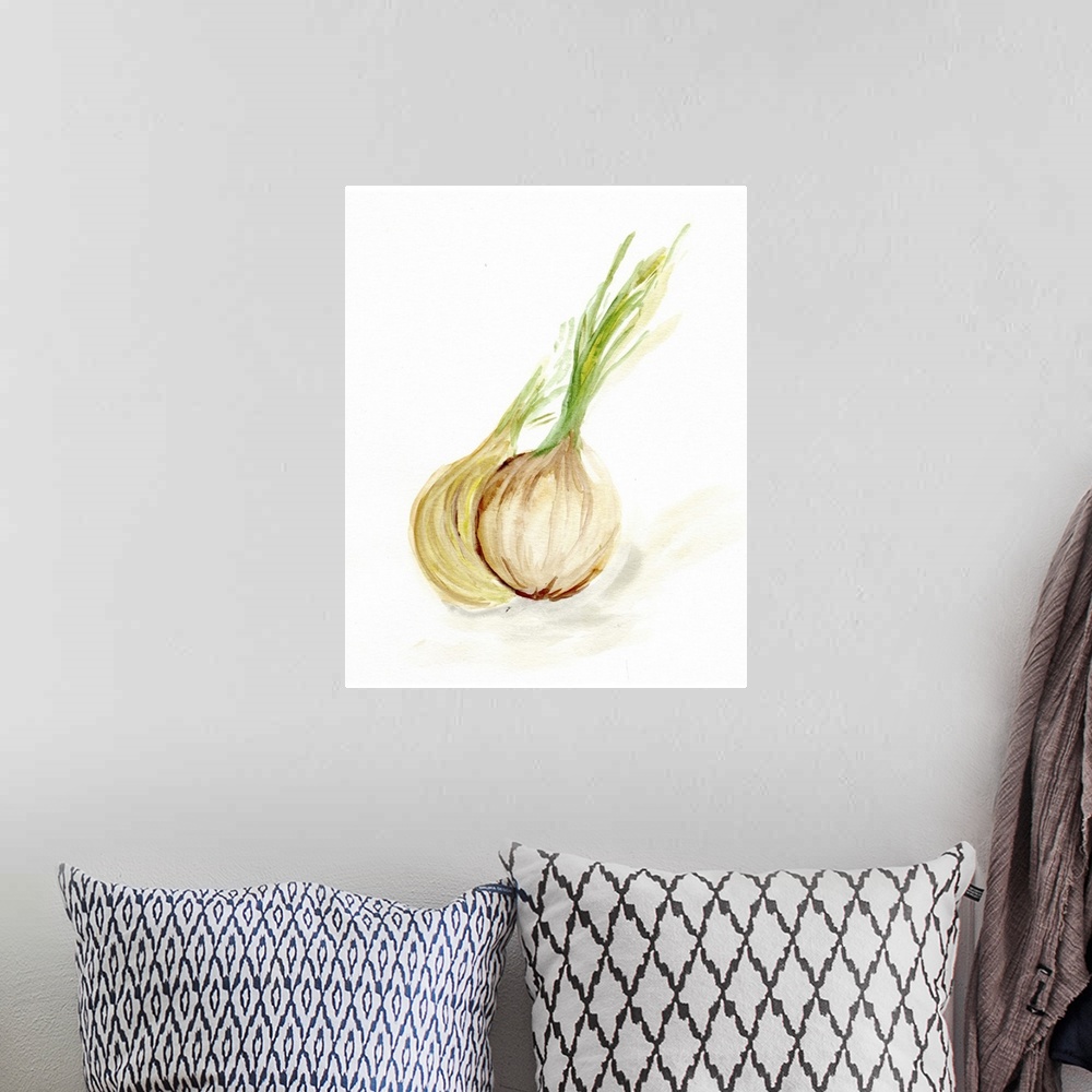 A bohemian room featuring Veggie Sketch Plain X - Onion