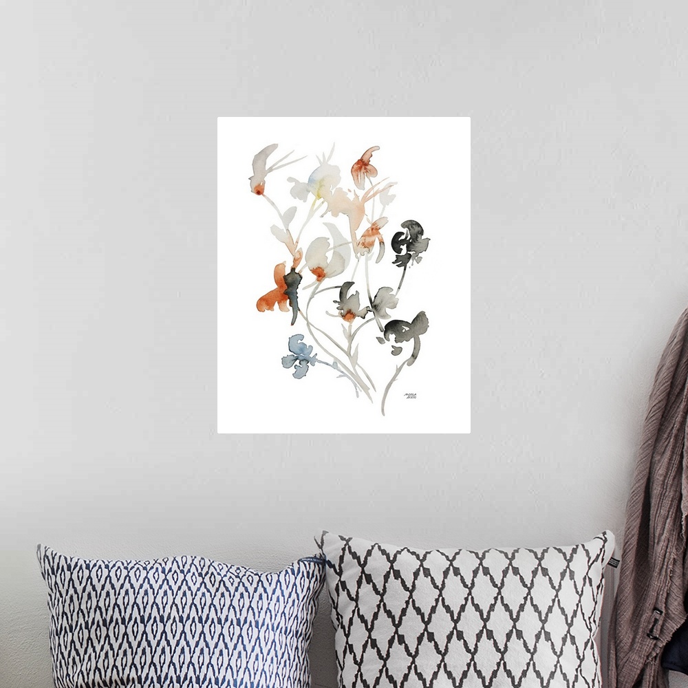 A bohemian room featuring Watercolor Botanical I