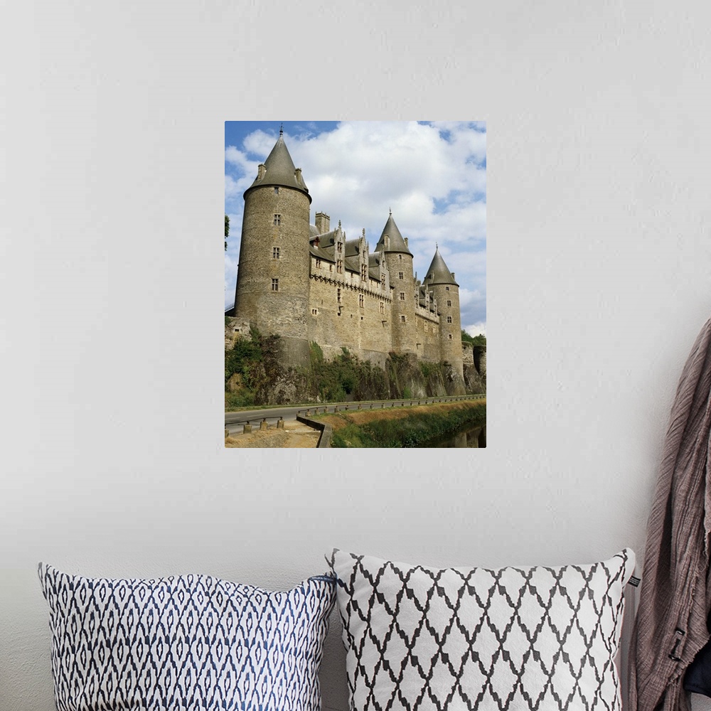 A bohemian room featuring Josselin castle, Josselin, Brittany, France, Europe