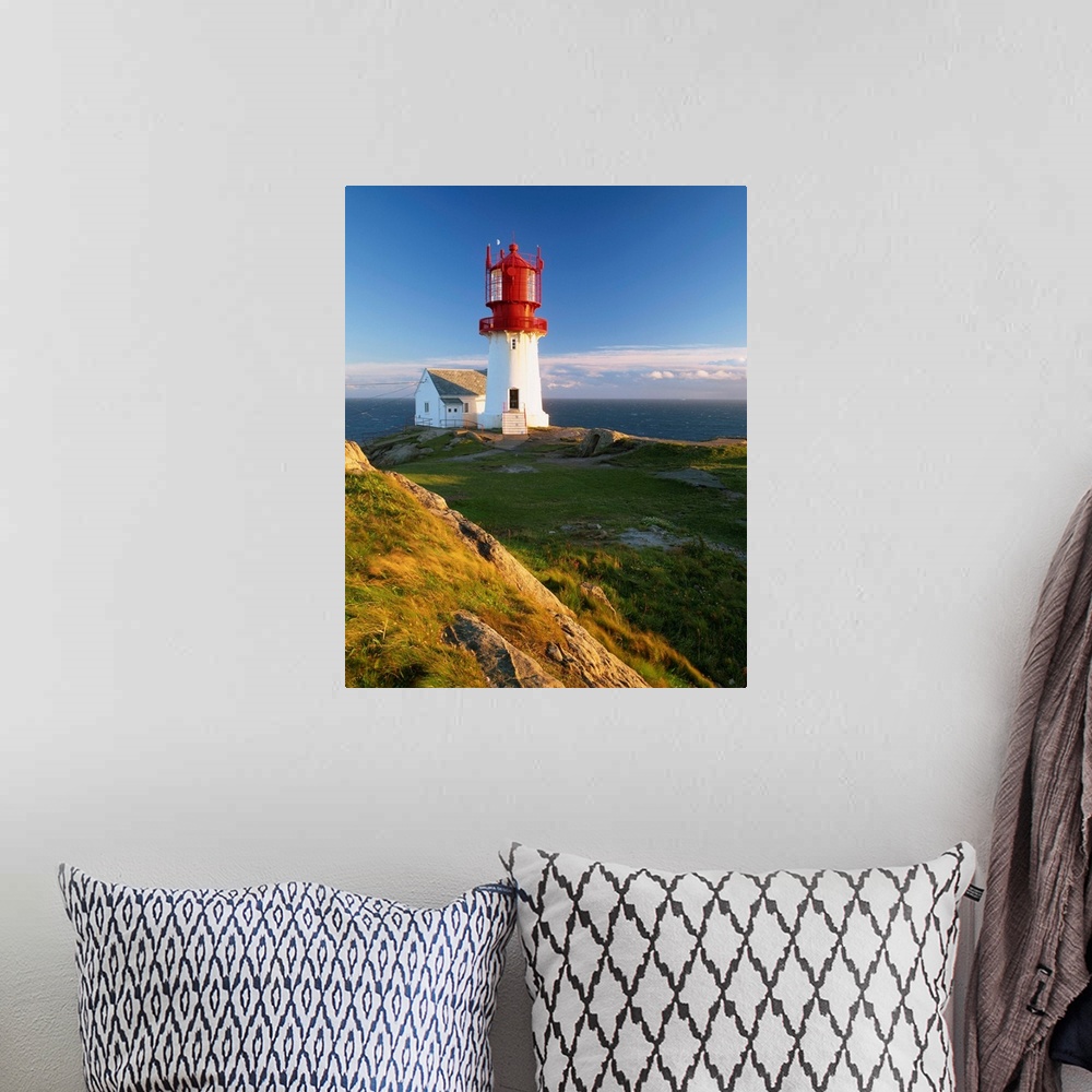 A bohemian room featuring Lindesnes Fyr lighthouse, southernmost point in Norway