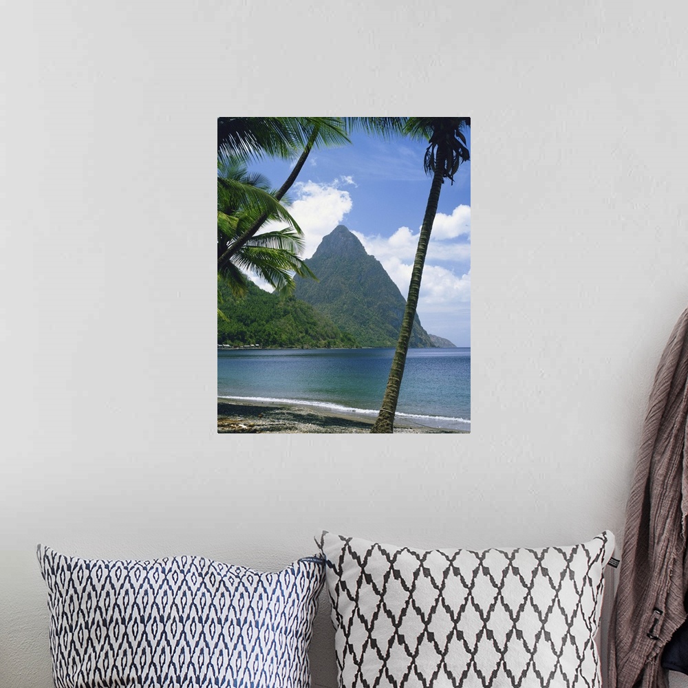 A bohemian room featuring The Pitons, St. Lucia, Windward Islands, West Indies, Caribbean