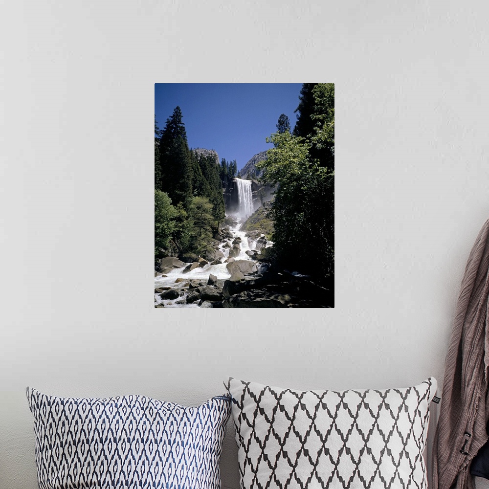 A bohemian room featuring Vernal Falls, 318ft., Yosemite National Park, California, USA