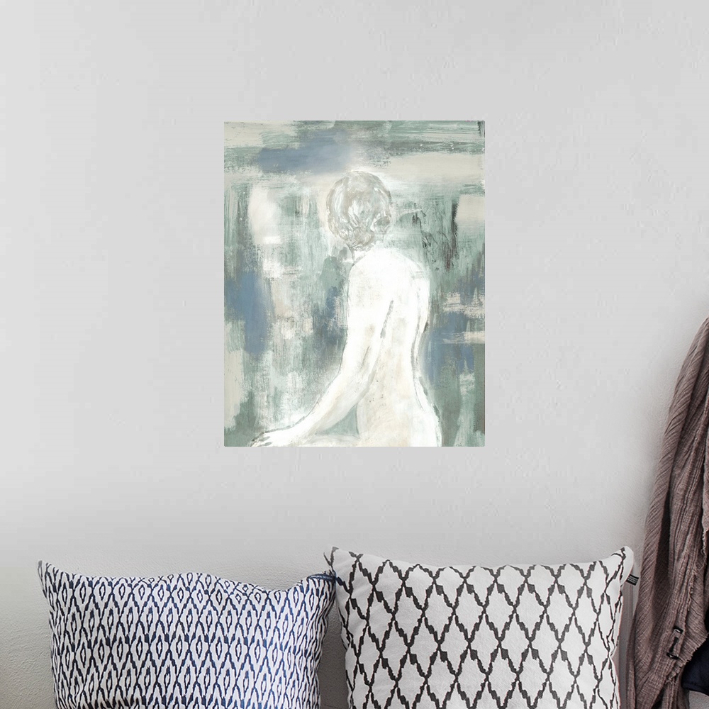 A bohemian room featuring Figure on Abstract II
