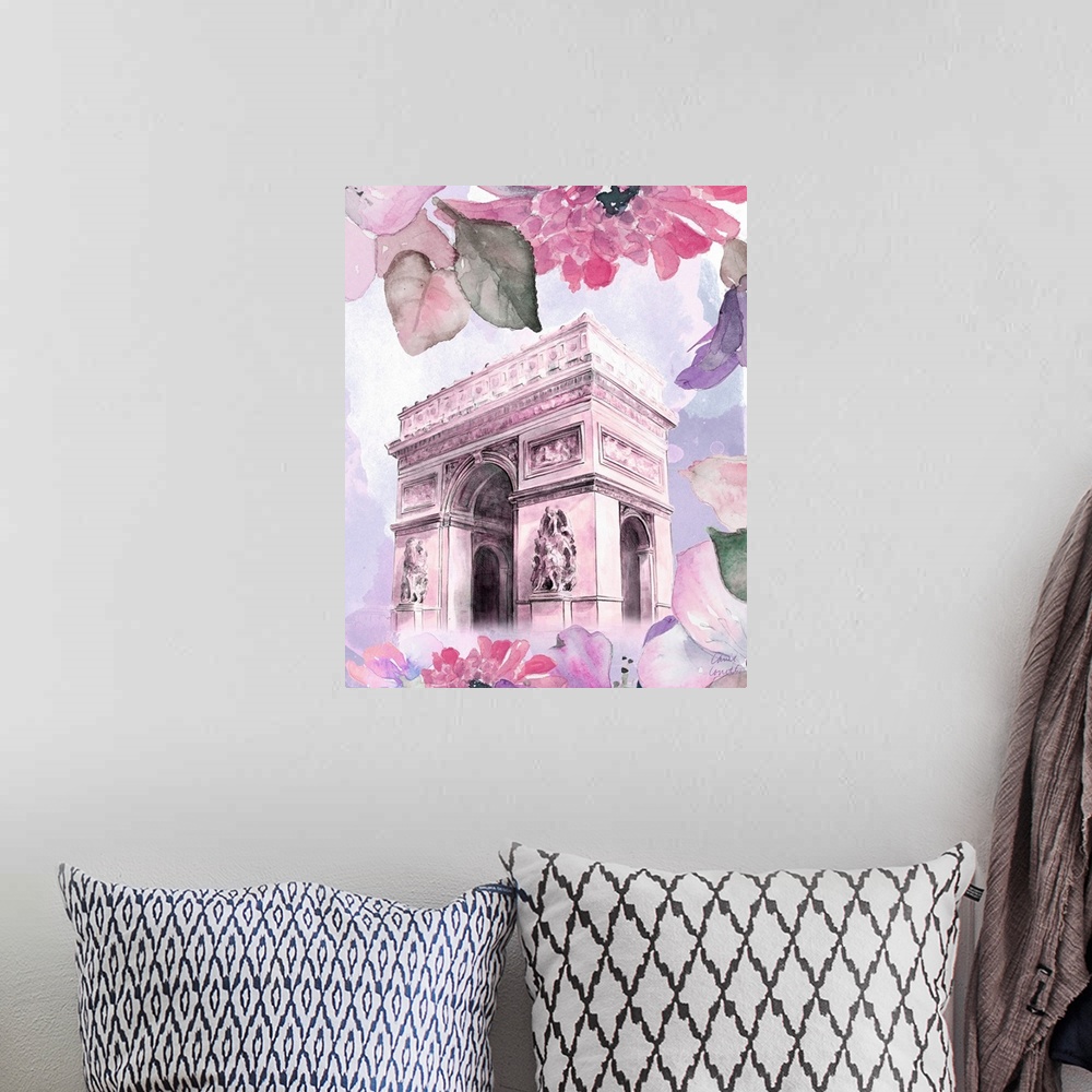 A bohemian room featuring Parisian Blossoms II