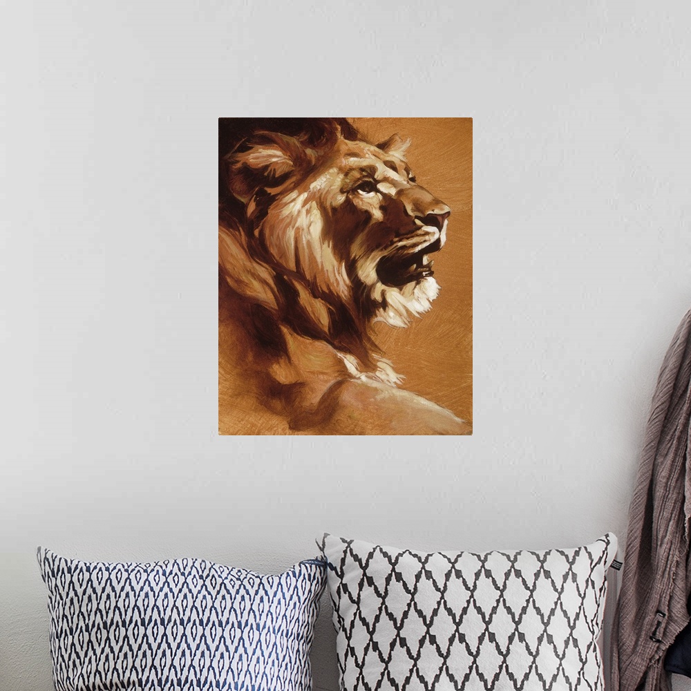 A bohemian room featuring Lion King