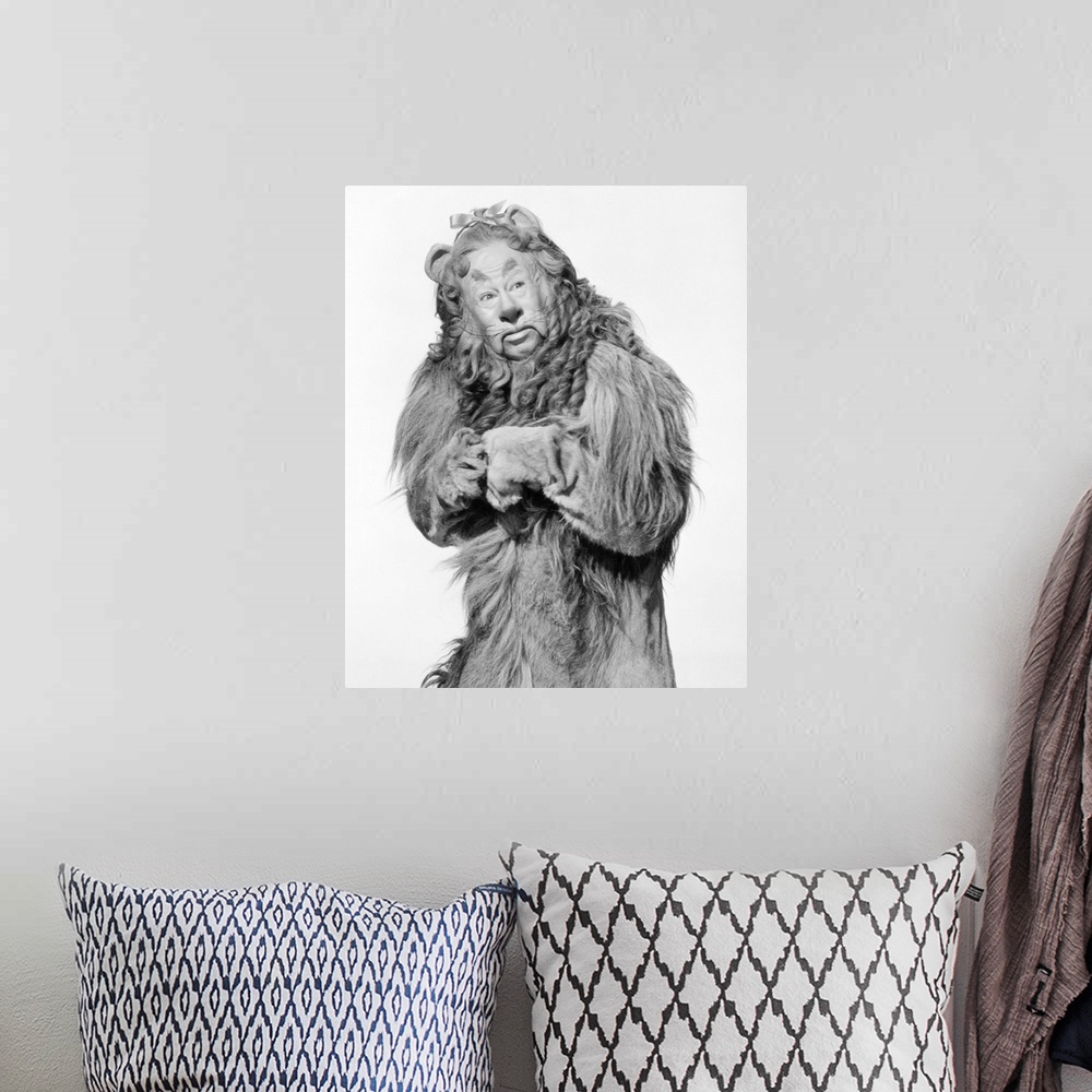 A bohemian room featuring Bert Lahr as the Cowardly Lion in the 1939 MGM production of 'The Wizard of Oz.'