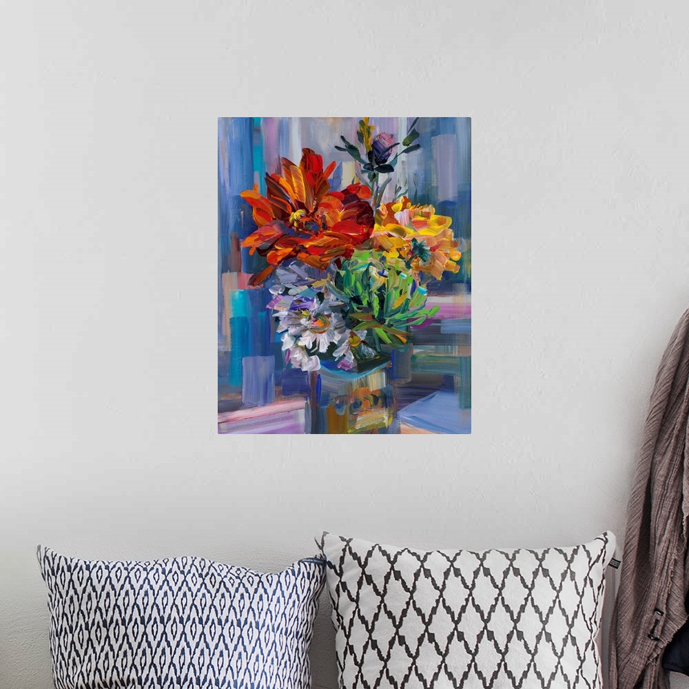 A bohemian room featuring Modern Bouquet