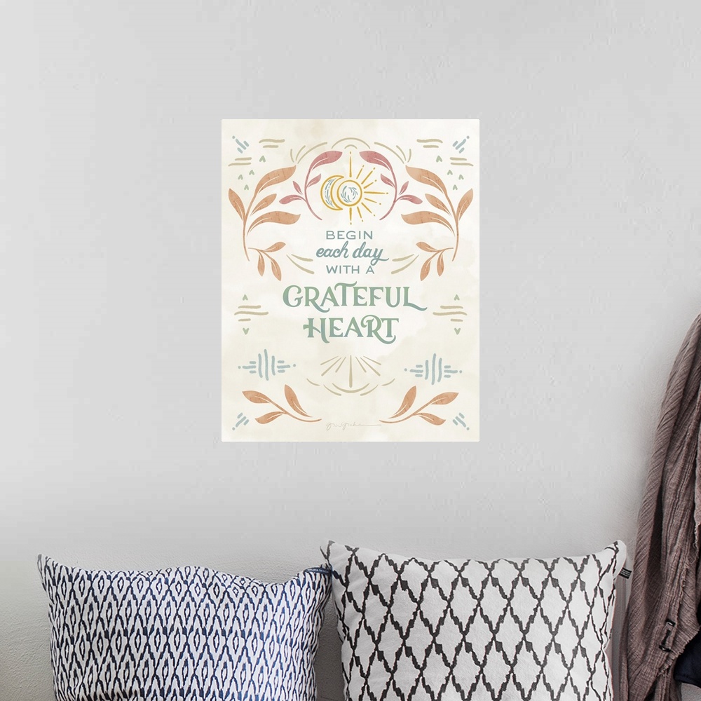 A bohemian room featuring Heart And Mind I