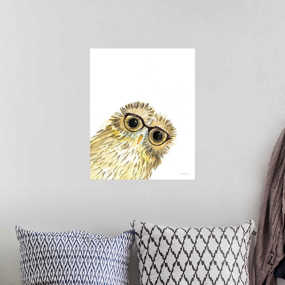 A bohemian room featuring Owl in Glasses