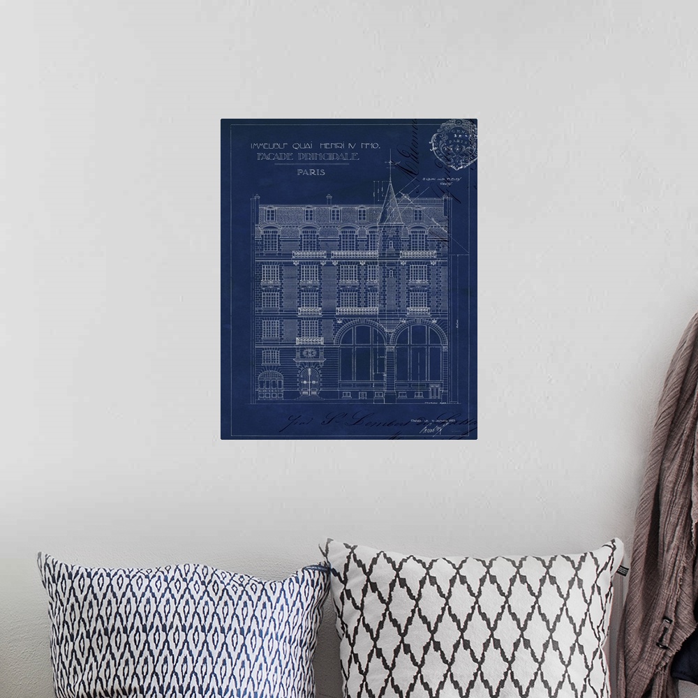 A bohemian room featuring Quai Henri Blueprint I