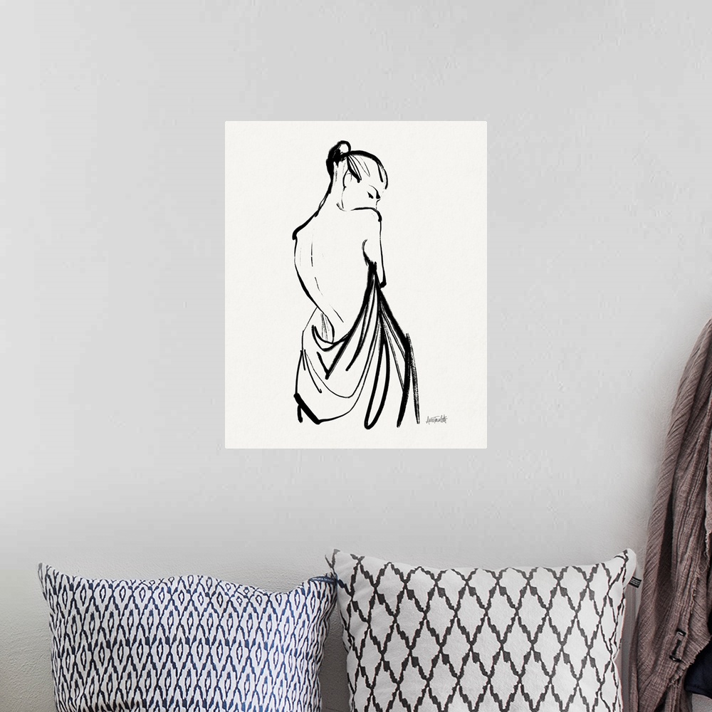 A bohemian room featuring Sketched Nudes II