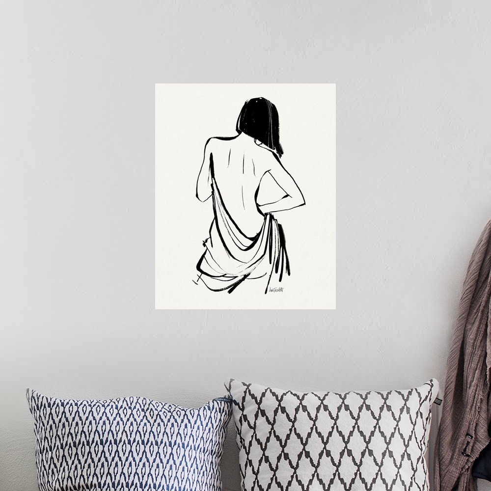 A bohemian room featuring Sketched Nudes IV