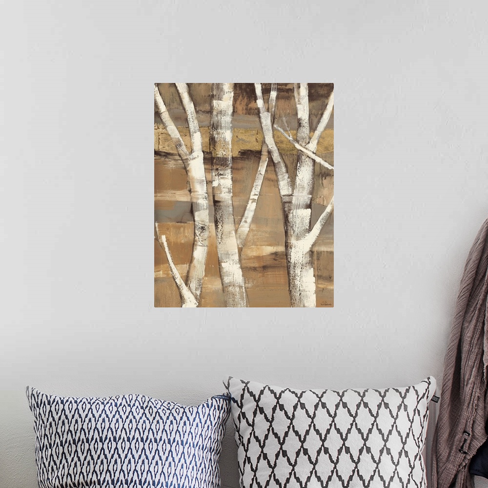 A bohemian room featuring Wandering Through the Birches I