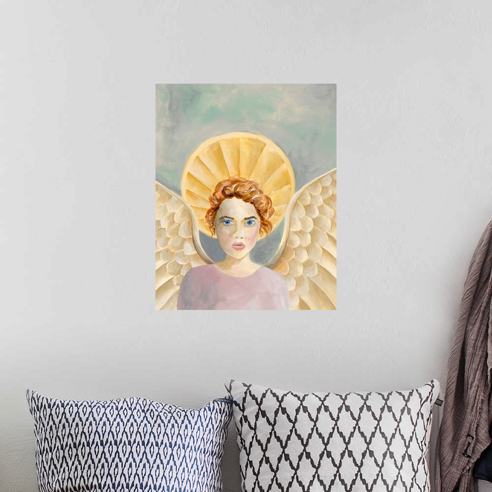 A bohemian room featuring Angels Among Us II