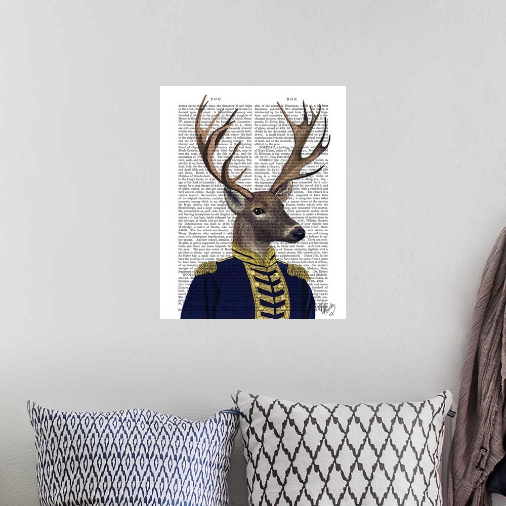 A bohemian room featuring Captain Deer