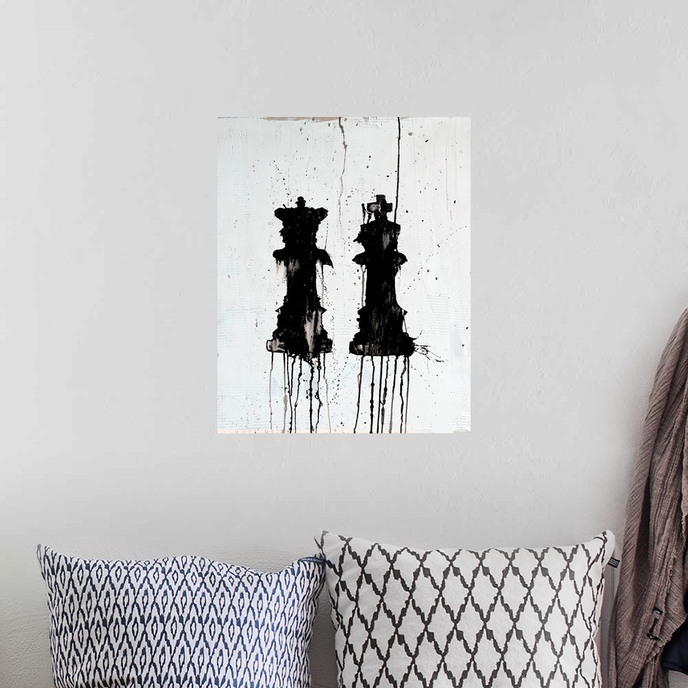 A bohemian room featuring Chess Pieces V