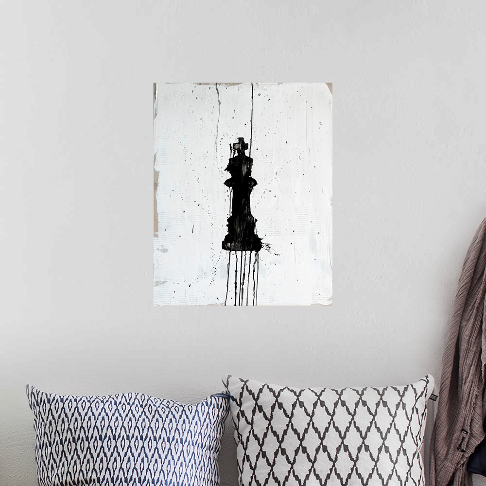 A bohemian room featuring Chess Pieces VI