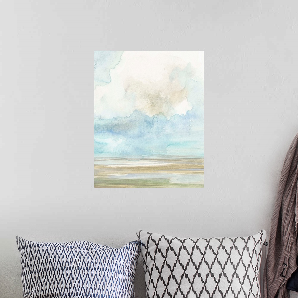 A bohemian room featuring Clouds over the Marsh II