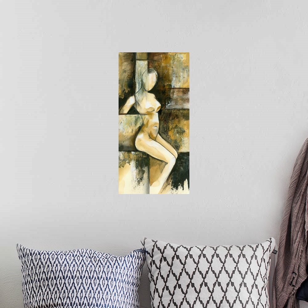 A bohemian room featuring Contemporary Seated Nude I