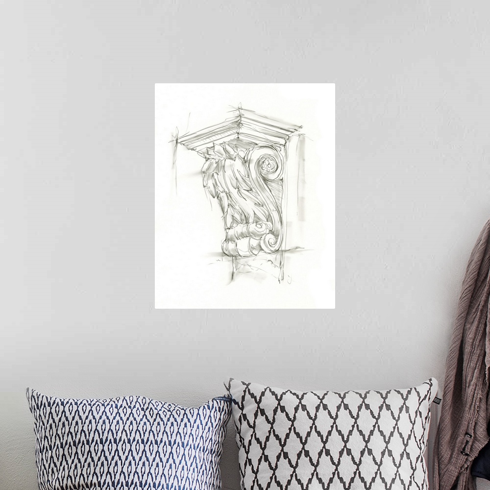 A bohemian room featuring Corbel Sketch IV