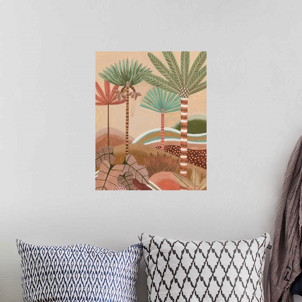 A bohemian room featuring Desert Waves I