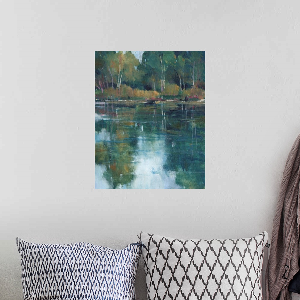 A bohemian room featuring Floating Downstream I
