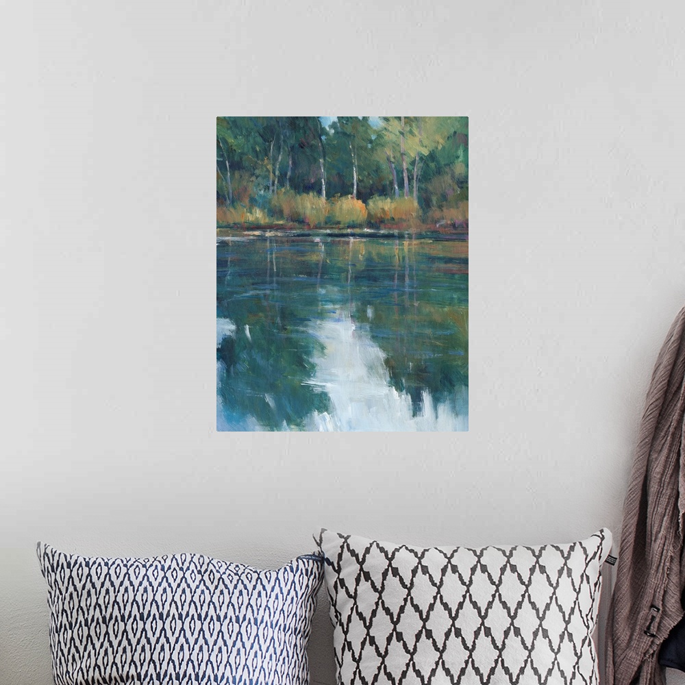 A bohemian room featuring Floating Downstream II