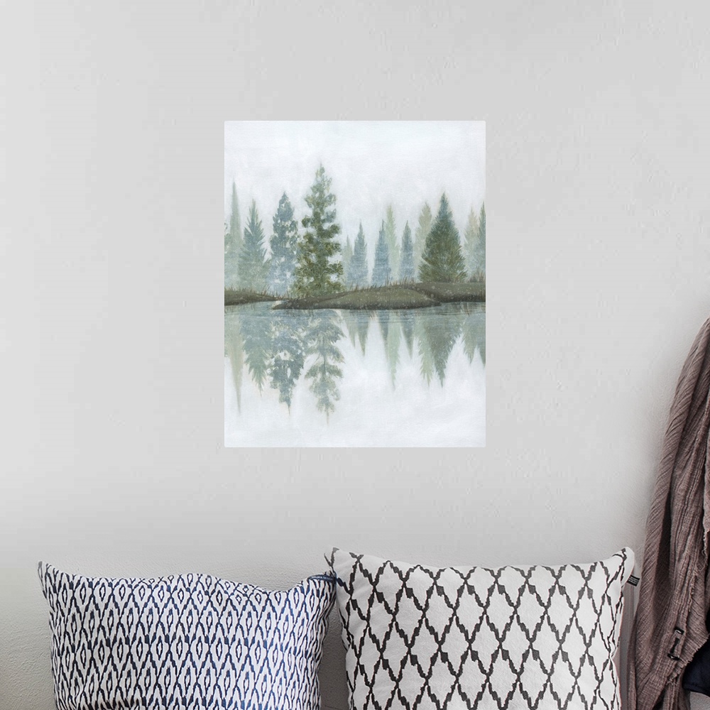 A bohemian room featuring Hazy Winter Reflections II