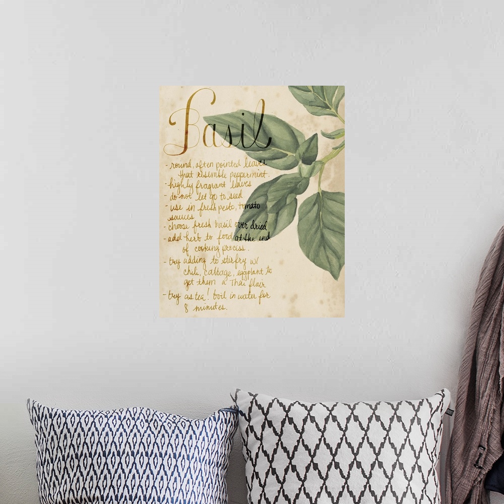 A bohemian room featuring Herb Study I