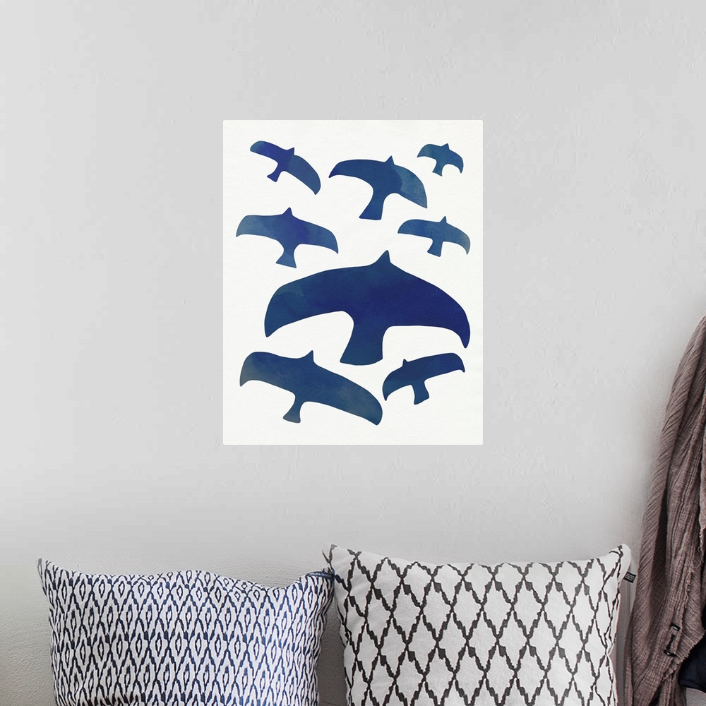 A bohemian room featuring Matisse Seagulls I