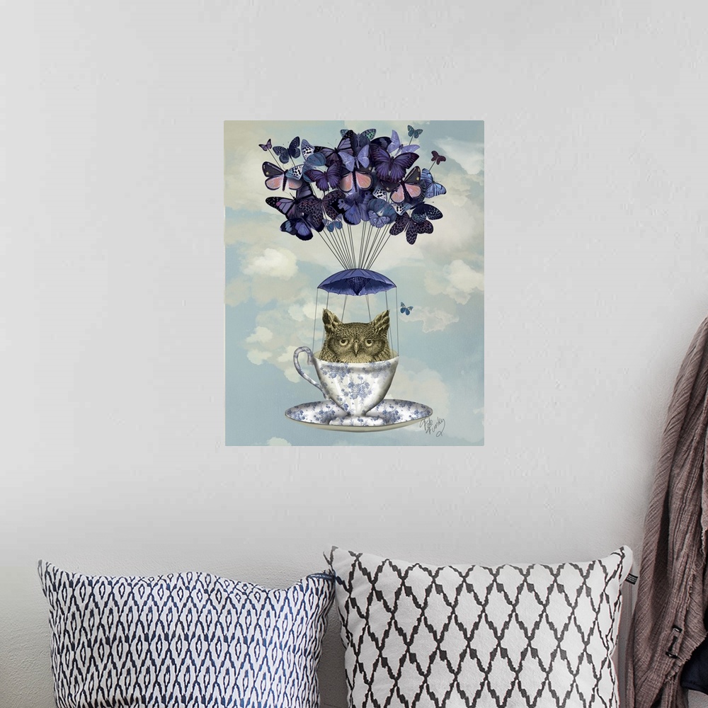 A bohemian room featuring Owl In Teacup