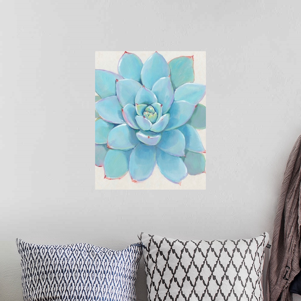 A bohemian room featuring Pastel Succulent I