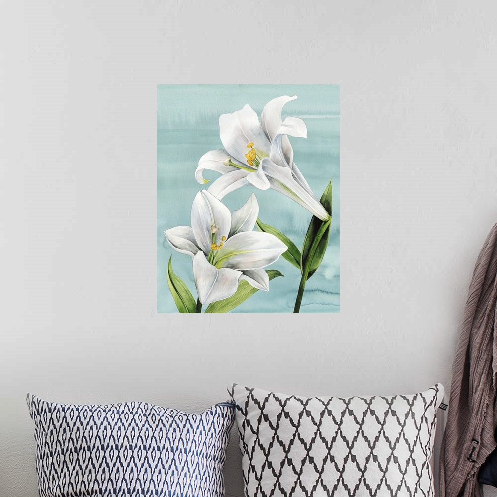A bohemian room featuring Peaceful Lilies I