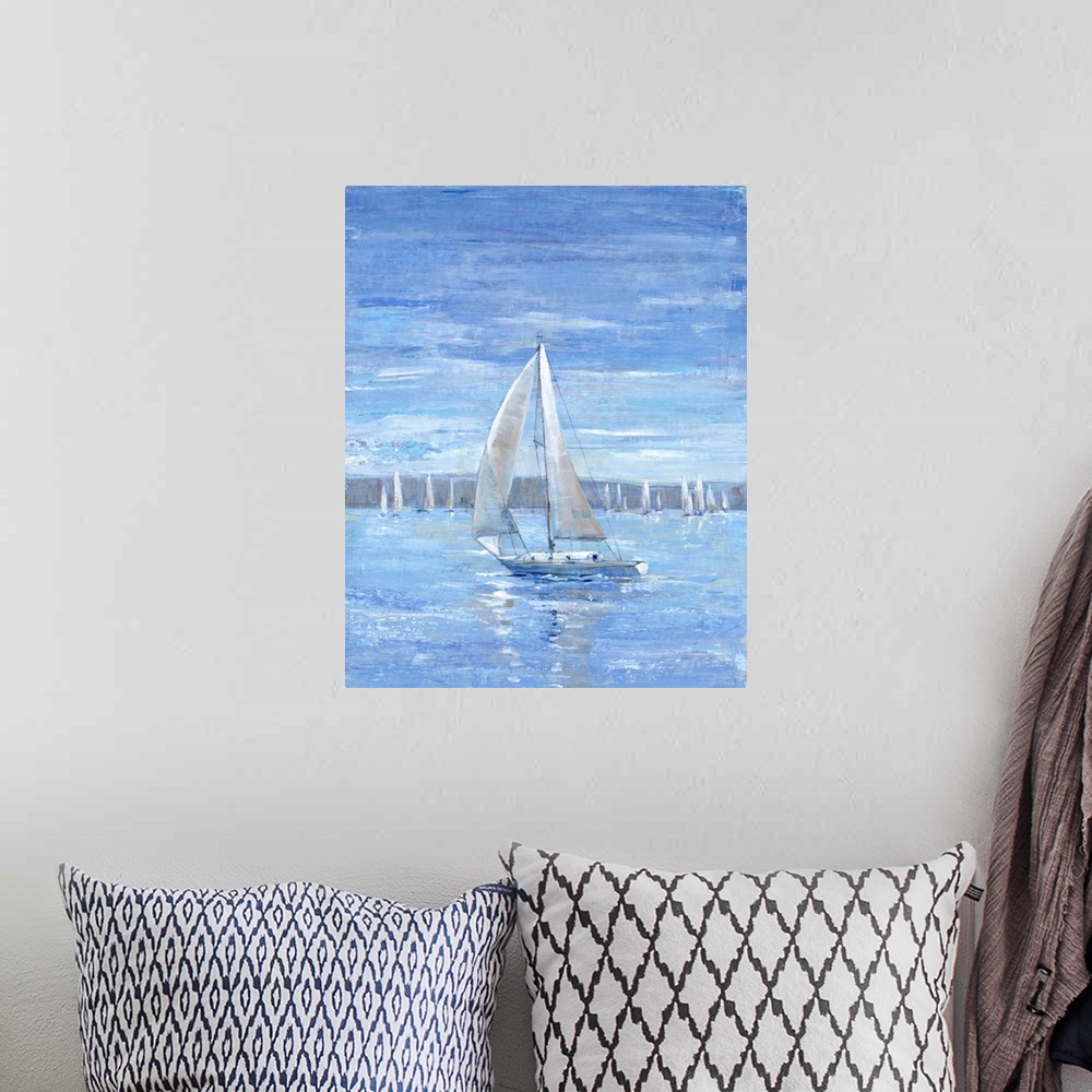 A bohemian room featuring Sailing Close To The Wind I