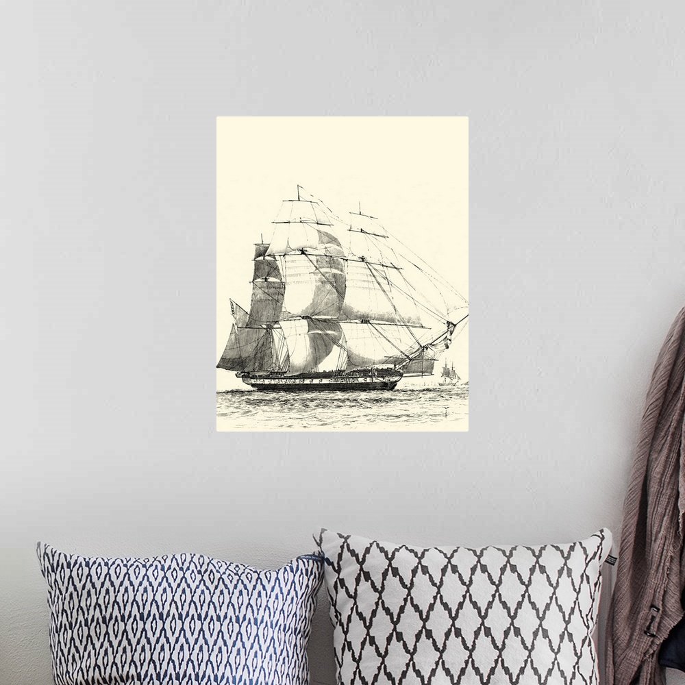 A bohemian room featuring Ships and Sails III