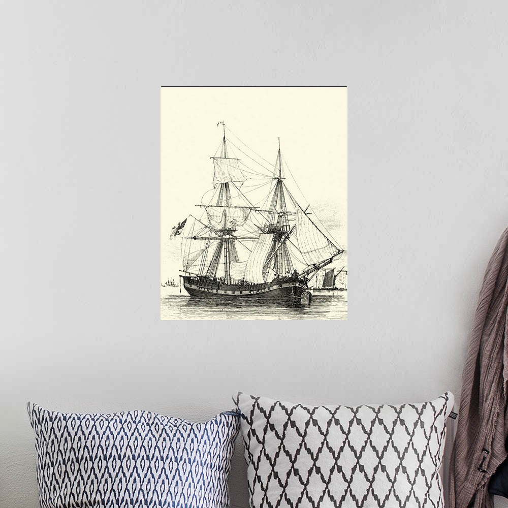 A bohemian room featuring Ships and Sails IV