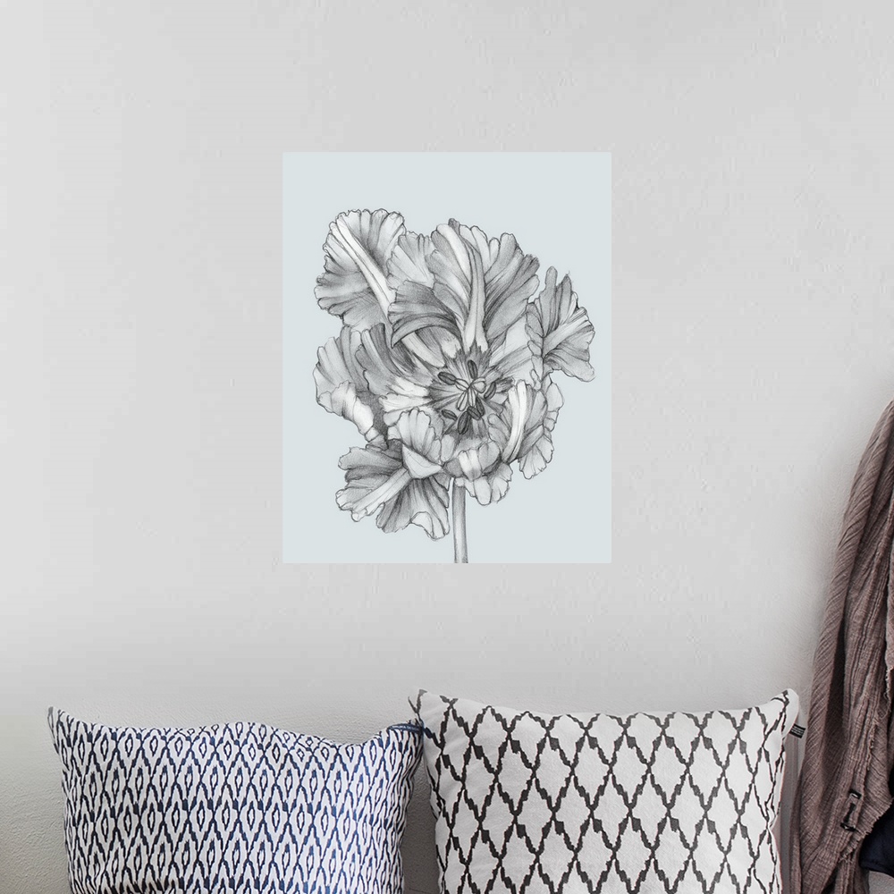 A bohemian room featuring Silvery Blue Tulips I