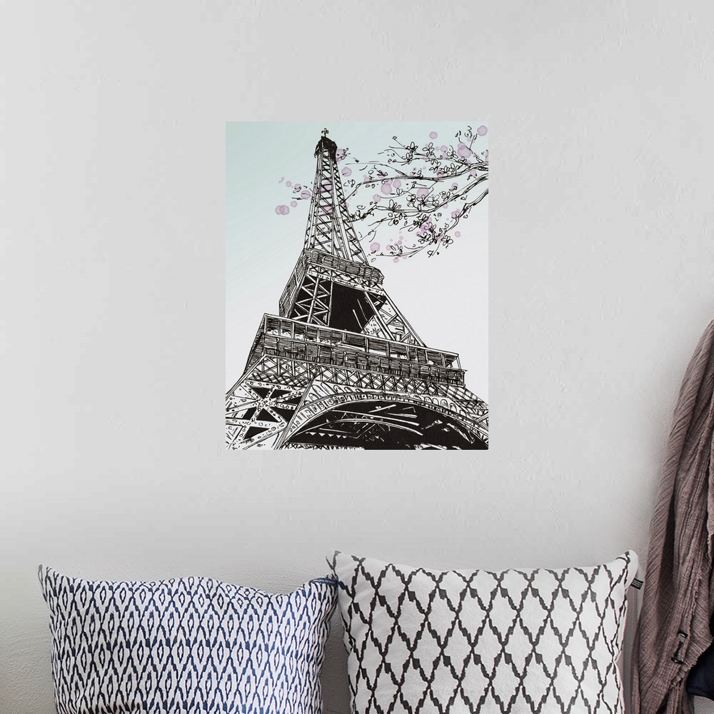 A bohemian room featuring Spring In Paris I