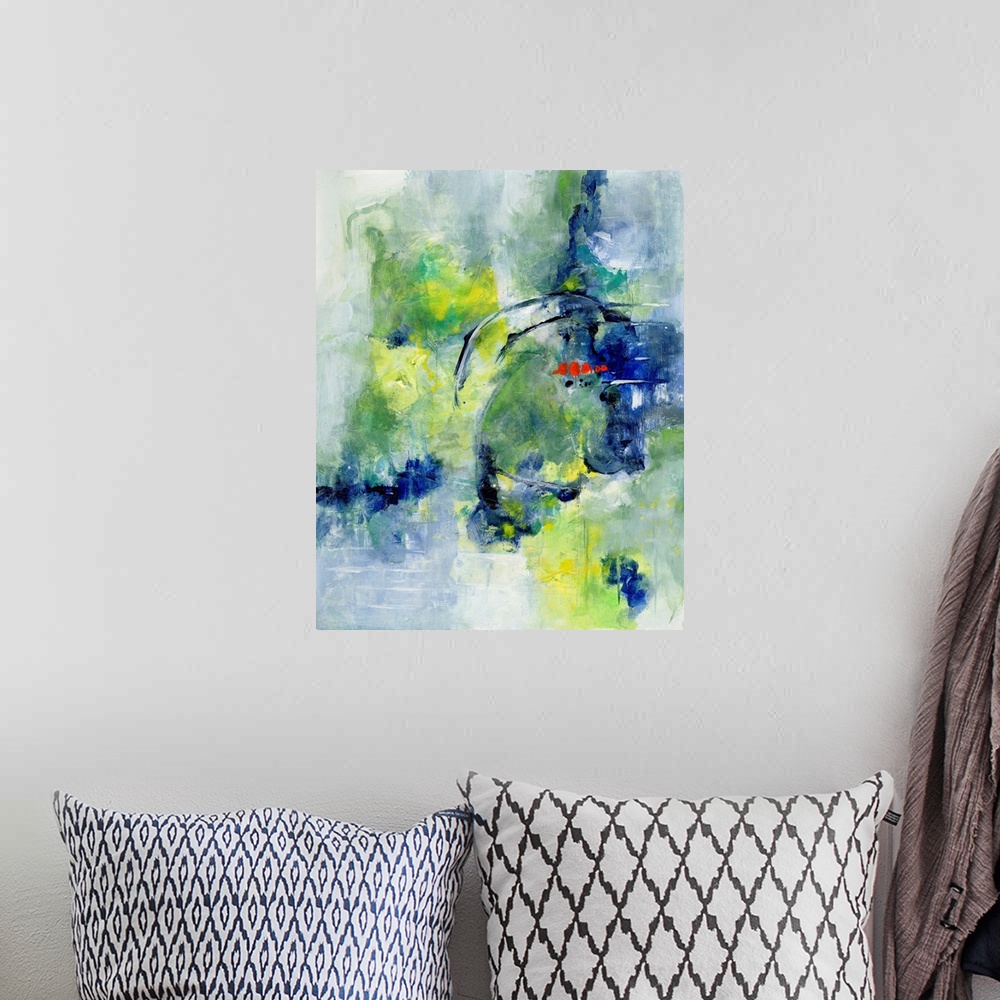 A bohemian room featuring Springtime Abstract I