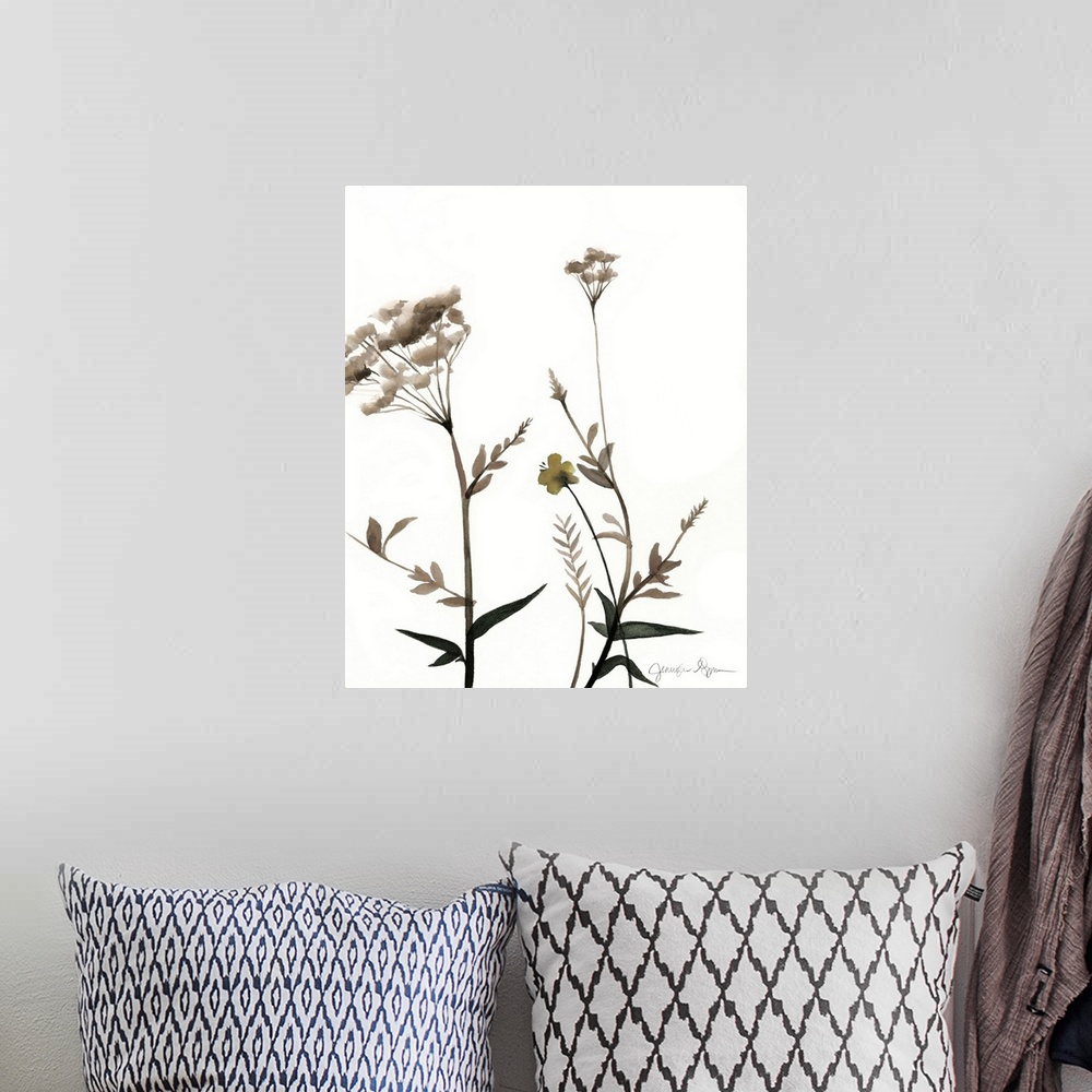 A bohemian room featuring Watermark Wildflowers I