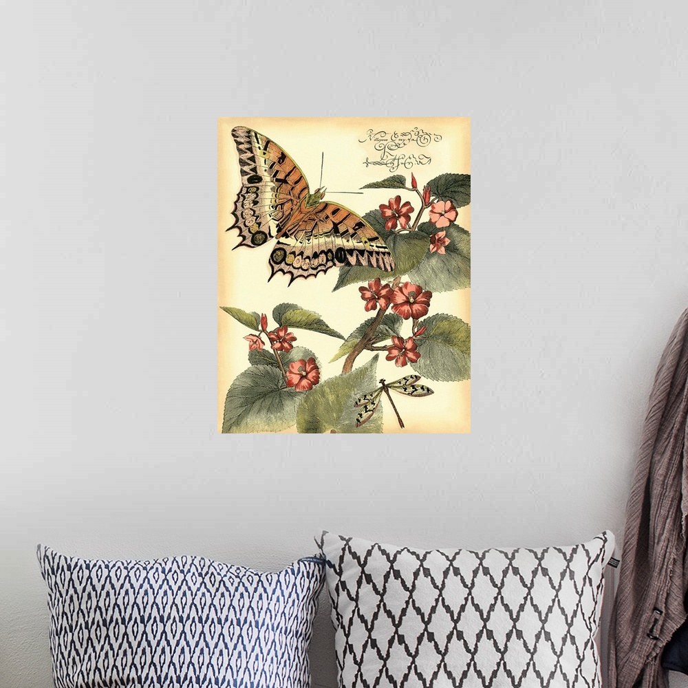 A bohemian room featuring Whimsical Butterflies II