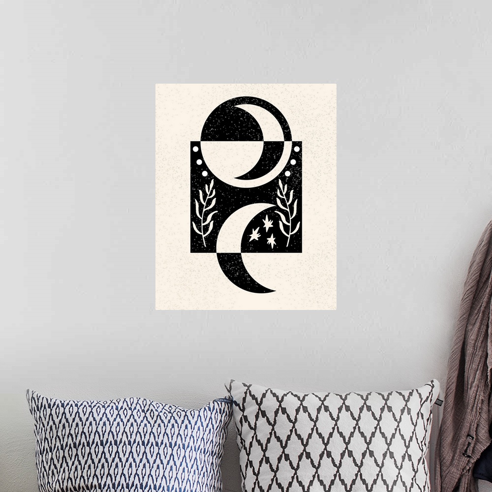 A bohemian room featuring White Moon I