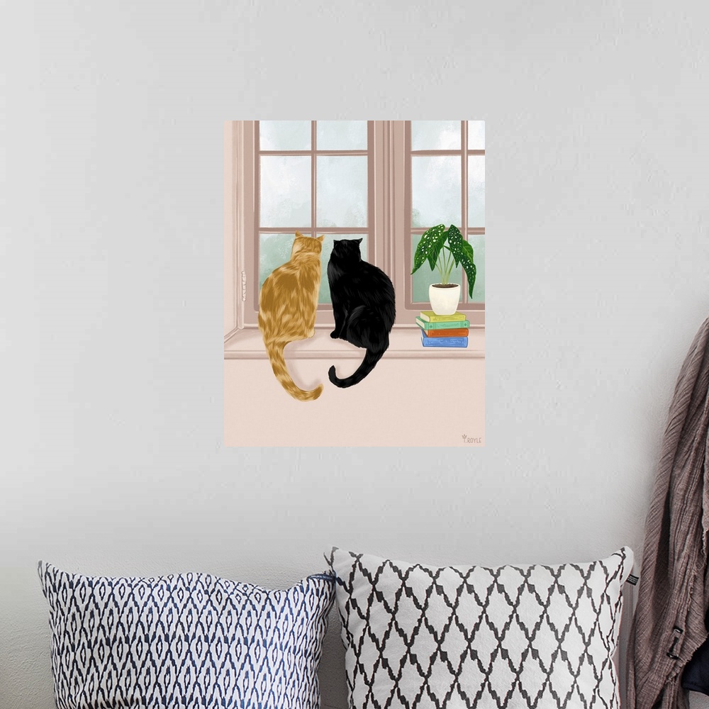 A bohemian room featuring Window Cats