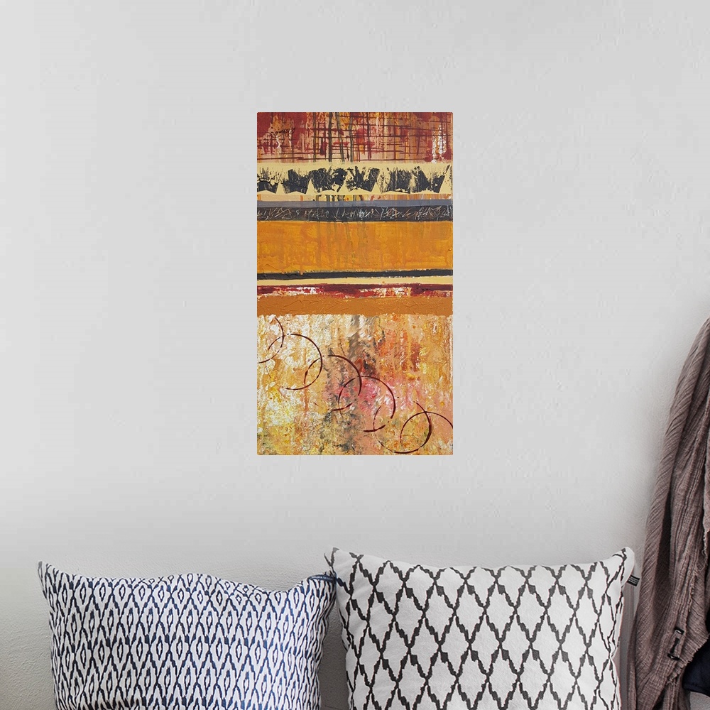 A bohemian room featuring Red Ochre Two