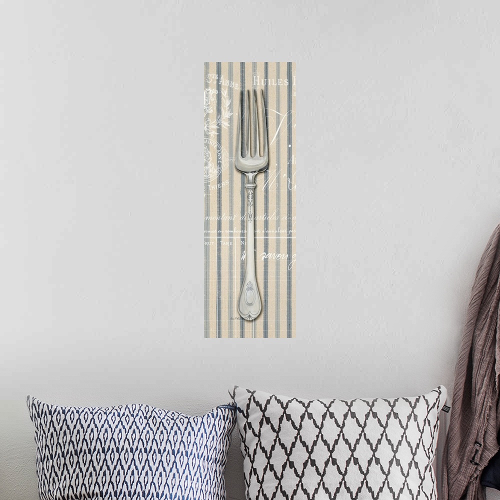 A bohemian room featuring Pin Stripe Fork