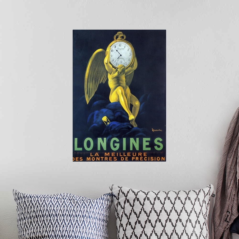 A bohemian room featuring Longines - Vintage Watch Advertisement
