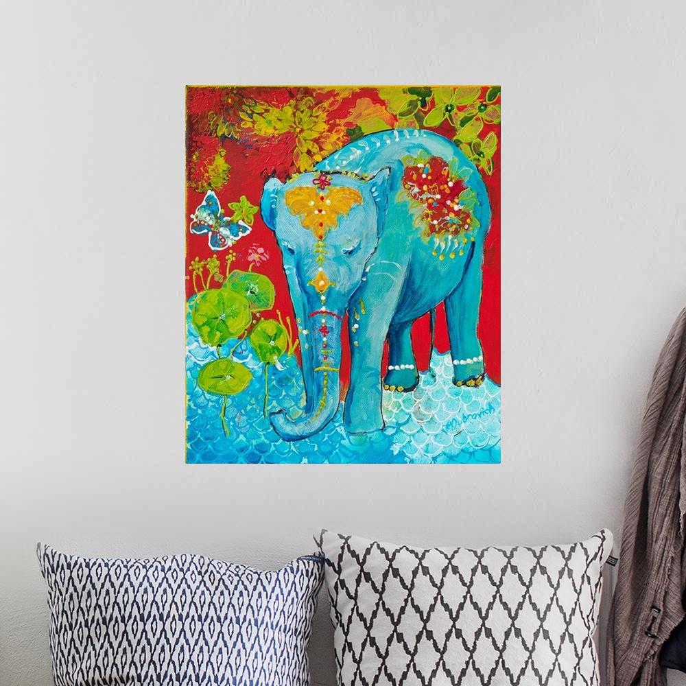 A bohemian room featuring Inspired by elephants I have come across everywhere. Beautiful, majestic and intelligent creatures.