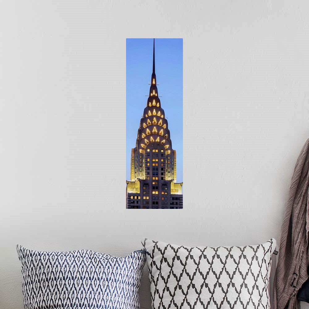 A bohemian room featuring Chrysler Building
